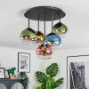 Koyoto lampa sufitowa, kula świetlna niebeieski, złoty, zielony, przezroczysty, miedziany, 5-punktowe