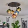 Koyoto lampa sufitowa, kula świetlna niebeieski, złoty, zielony, przezroczysty, miedziany, 5-punktowe