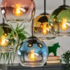 Koyoto lampa sufitowa, kula świetlna 37 cm niebeieski, złoty, zielony, przezroczysty, miedziany, 5-punktowe