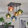 Koyoto lampa sufitowa, kula świetlna 37 cm niebeieski, złoty, zielony, przezroczysty, miedziany, 5-punktowe