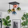 Koyoto lampa sufitowa, kula świetlna 37 cm niebeieski, złoty, zielony, przezroczysty, miedziany, 5-punktowe