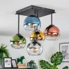 Koyoto lampa sufitowa, kula świetlna 37 cm niebeieski, złoty, zielony, przezroczysty, miedziany, przydymiony, 5-punktowe