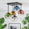 Koyoto lampa sufitowa, kula świetlna 37 cm niebeieski, złoty, zielony, przezroczysty, miedziany, przydymiony, 5-punktowe