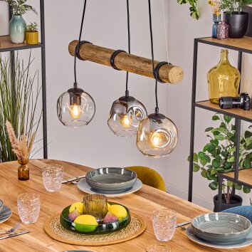 Ripoll Lampa wisząca, Kula świetlna, Lampa wisząca Ecru, Czarny, 3-punktowe Ripoll Lampa wisząca, Kula świetlna, Lampa wisząca Ecru, Czarny, 3-punktowe