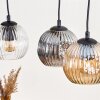Ripoll lampa wisząca, kula świetlna, lampa wisząca kolory naturalne, czarny, 3-punktowe