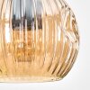 Ripoll lampa wisząca, kula świetlna, lampa wisząca kolory naturalne, czarny, 3-punktowe