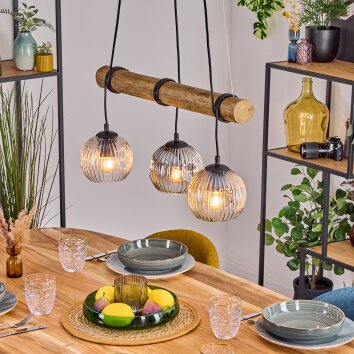 Ripoll Lampa wisząca, Kula świetlna, Lampa wisząca Ecru, Czarny, 3-punktowe Ripoll Lampa wisząca, Kula świetlna, Lampa wisząca Ecru, Czarny, 3-punktowe