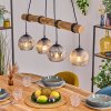 Ripoll lampa wisząca, kula świetlna, lampa wisząca kolory naturalne, czarny, 4-punktowe