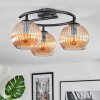 Koyoto lampa sufitowa, kula świetlna 37 cm bursztynowy, 3-punktowe