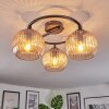Koyoto Lampa sufitowa, Kula świetlna 37 cm W kolorze bursztynu, 3-punktowe