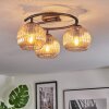 Koyoto Lampa sufitowa, Kula świetlna 37 cm W kolorze bursztynu, 3-punktowe