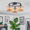 Koyoto Lampa sufitowa, Kula świetlna 37 cm W kolorze bursztynu, 3-punktowe