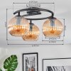 Koyoto Lampa sufitowa, Kula świetlna 37 cm W kolorze bursztynu, 3-punktowe