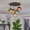 Koyoto lampa sufitowa, kula świetlna niebeieski, złoty, zielony, przezroczysty, miedziany, przydymiony, 5-punktowe
