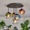 Koyoto lampa sufitowa, kula świetlna niebeieski, złoty, zielony, przezroczysty, miedziany, przydymiony, 5-punktowe