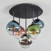 Gastor lampa sufitowa, kula świetlna 37 cm niebeieski, chrom, zielony, przezroczysty, miedziany, przydymiony, 5-punktowe