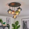 Gastor Lampa sufitowa, Kula świetlna 37 cm Niebeieski, Chrom, Zielony, Przezroczysty, W kolorze miedzi, Przydymiony, 5-punktowe