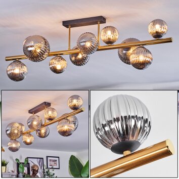 Chehalis Lampa sufitowa, Kula świetlna Złoty, Czarny, 10-punktowe Chehalis Lampa sufitowa, Kula świetlna Złoty, Czarny, 10-punktowe