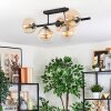 Gastor Lampa sufitowa, Kula świetlna W kolorze bursztynu, Przezroczysty, 5-punktowe