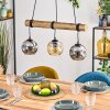Ripoll lampa wisząca, kula świetlna, lampa wisząca kolory naturalne, czarny, 3-punktowe