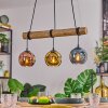 Ripoll lampa wisząca, kula świetlna, lampa wisząca kolory naturalne, czarny, 3-punktowe