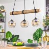Koyoto lampa wisząca, kula świetlna, lampa wisząca kolory naturalne, czarny, 3-punktowe