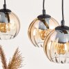 Koyoto lampa wisząca, kula świetlna, lampa wisząca kolory naturalne, czarny, 3-punktowe