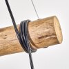 Koyoto lampa wisząca, kula świetlna, lampa wisząca kolory naturalne, czarny, 3-punktowe