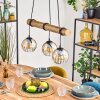 Koyoto lampa wisząca, kula świetlna, lampa wisząca kolory naturalne, czarny, 3-punktowe