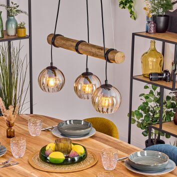 Koyoto Lampa wisząca, Kula świetlna, Lampa wisząca Ecru, Czarny, 3-punktowe Koyoto Lampa wisząca, Kula świetlna, Lampa wisząca Ecru, Czarny, 3-punktowe