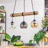 Koyoto lampa wisząca, kula świetlna, lampa wisząca kolory naturalne, czarny, 3-punktowe