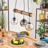 Koyoto lampa wisząca, kula świetlna, lampa wisząca kolory naturalne, czarny, 3-punktowe