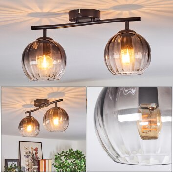 Koyoto Lampa sufitowa, Kula świetlna Przezroczysty, Przydymiony, 2-punktowe
