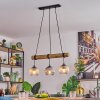 Koyoto Lampa wisząca, Kula świetlna, Lampa wisząca Ecru, Czarny, 3-punktowe