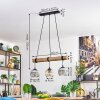 Ripoll lampa wisząca, kula świetlna, lampa wisząca kolory naturalne, czarny, 3-punktowe