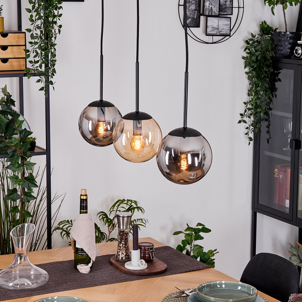 Gastor Lampa wisząca, Kula świetlna, Lampa wisząca W kolorze bursztynu, Przydymiony, 3-punktowe main product photo