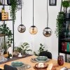 Gastor Lampa wisząca, Kula świetlna, Lampa wisząca W kolorze bursztynu, Przydymiony, 3-punktowe