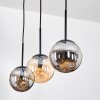 Gastor Lampa wisząca, Kula świetlna, Lampa wisząca W kolorze bursztynu, Przydymiony, 3-punktowe