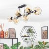 Ripoll Lampa sufitowa, Kula świetlna W kolorze bursztynu, Przezroczysty, 10-punktowe