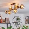 Ripoll Lampa sufitowa, Kula świetlna W kolorze bursztynu, Przezroczysty, 10-punktowe