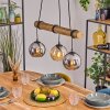 Koyoto lampa wisząca, kula świetlna, lampa wisząca kolory naturalne, czarny, 3-punktowe