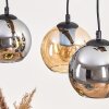 Koyoto lampa wisząca, kula świetlna, lampa wisząca kolory naturalne, czarny, 3-punktowe