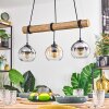 Koyoto lampa wisząca, kula świetlna, lampa wisząca kolory naturalne, czarny, 3-punktowe