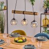 Koyoto lampa wisząca, kula świetlna, lampa wisząca kolory naturalne, czarny, 3-punktowe