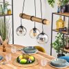 Koyoto lampa wisząca, kula świetlna, lampa wisząca kolory naturalne, czarny, 3-punktowe