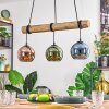Koyoto lampa wisząca, kula świetlna, lampa wisząca kolory naturalne, czarny, 3-punktowe