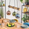 Koyoto lampa wisząca, kula świetlna, lampa wisząca kolory naturalne, czarny, 3-punktowe