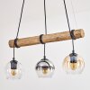 Koyoto lampa wisząca, kula świetlna, lampa wisząca kolory naturalne, czarny, 3-punktowe