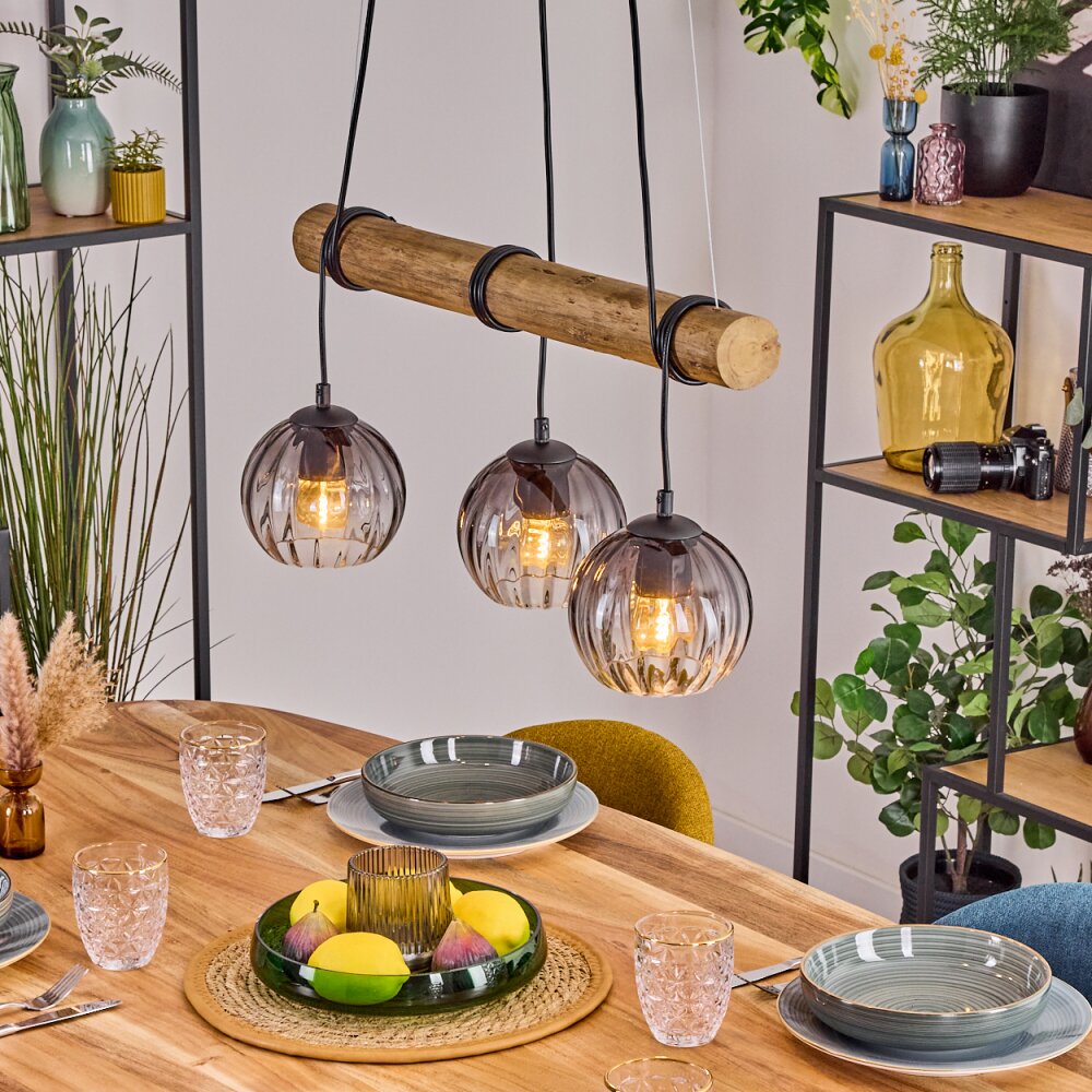 Koyoto Lampa wisząca, Kula świetlna, Lampa wisząca Ecru, Czarny, 3-punktowe main product photo