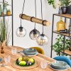 Koyoto lampa wisząca, kula świetlna, lampa wisząca kolory naturalne, czarny, 3-punktowe